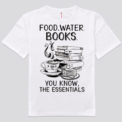 Comida Agua Libros Conoces Lo Esencial Camisetas