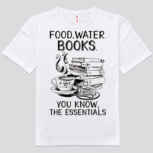 Comida Agua Libros Conoces Lo Esencial Camisetas