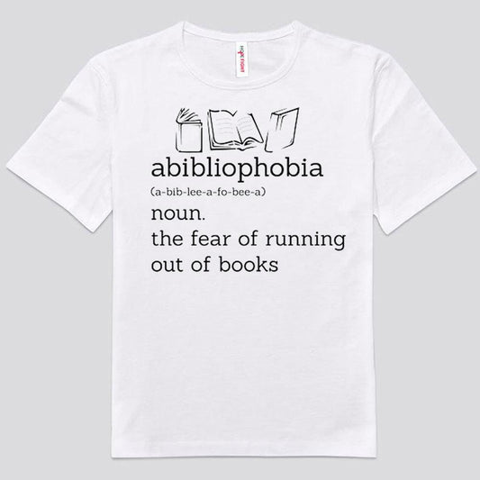 Camisetas con el libro Abibliophobia