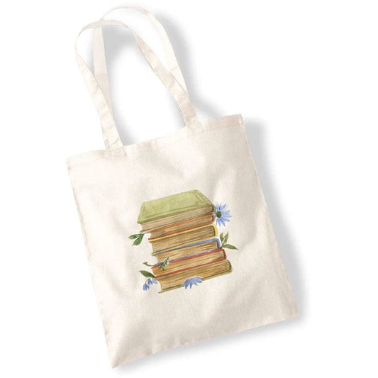 Bolsa de mano con motivos florales y acuarela