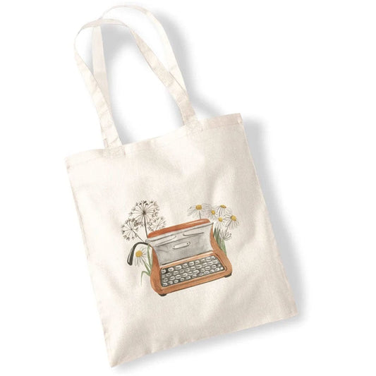 Bolsa de mano con motivos florales y acuarela