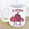 Breast Cancer Mug In October We Wear Pink Halloween, Breast Cancer Awareness Month Coffee Cup