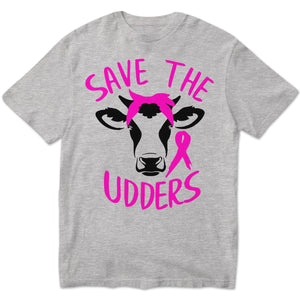 Save The Udders Funny Breast Cancer Long Sleeve Shirts