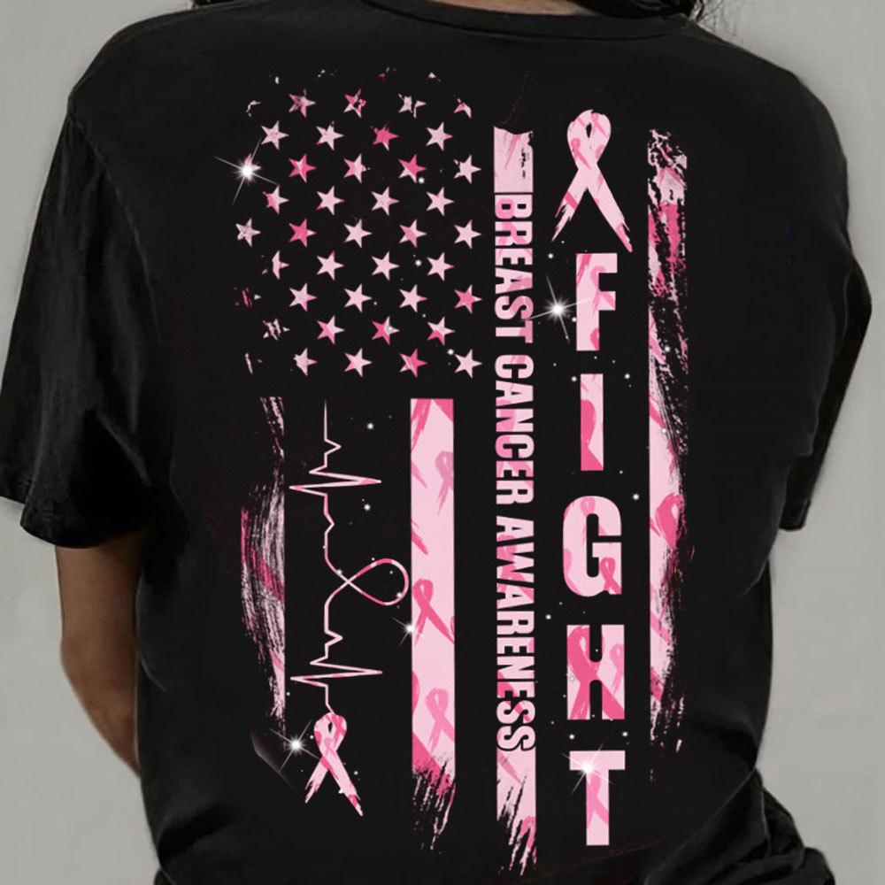 Fight Breast Cancer Flag Youth T-shirt