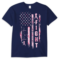 Fight Breast Cancer American Flag Shirts