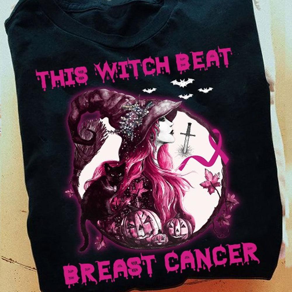 This Witch Beat Breast Cancer Halloween Shirts