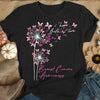 Faith Hope Love With Butterfly Dandelion Breast Cancer Long Sleeve Shirts