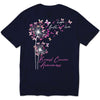 Faith Hope Love With Butterfly Dandelion Breast Cancer Shirts