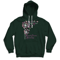 Faith Hope Love With Pink Butterfly Dandelion Breast Cancer Shirts