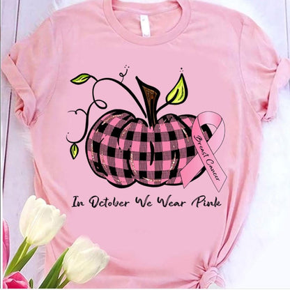 In October We Wear Pink Breast Cancer Hoodie, Shirts