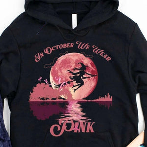 En octubre usamos sudadera y camisetas de color rosa contra el cáncer de mama