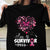 I'm A Survivor With Pink Ribbon And Butterfly Heart, Breast Cancer Shirts