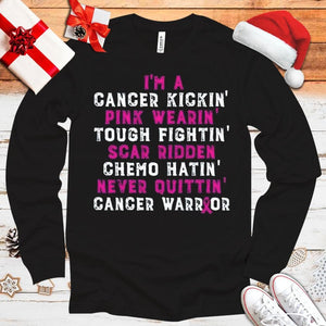 I'm A Cancer Kickin' Pink Wearin' Tough Fightin' Breast Cancer Hoodie, Shirts