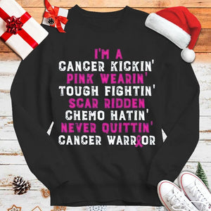 I'm A Cancer Kickin' Pink Wearin' Tough Fightin' Breast Cancer Hoodie, Shirts