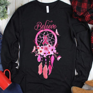 Believe, Pink Ribbon Breast Cancer Hoodie, Shirt