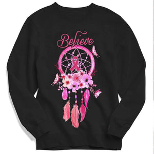 Believe, Pink Ribbon Breast Cancer Hoodie, Shirt