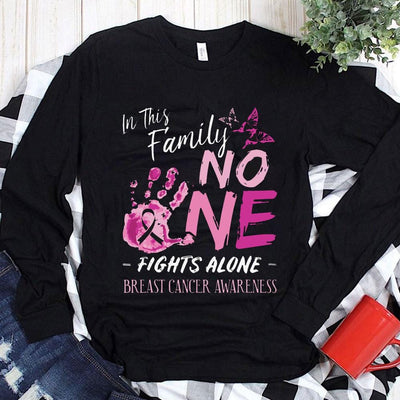 In This Family No One Fights Alone, Breast Cancer Shirts