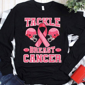 Tackle Breast Cancer Pink Ribbon Shirts