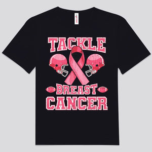 Tackle Breast Cancer Pink Ribbon Shirts