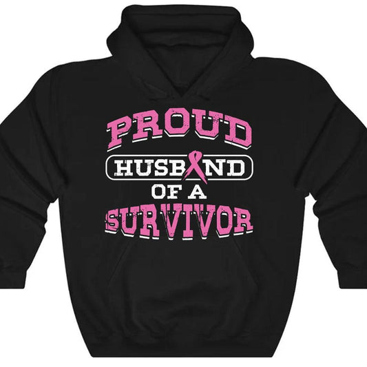 Proud Husband Of A Survivor, Breast Cancer Hoodie, Shirt