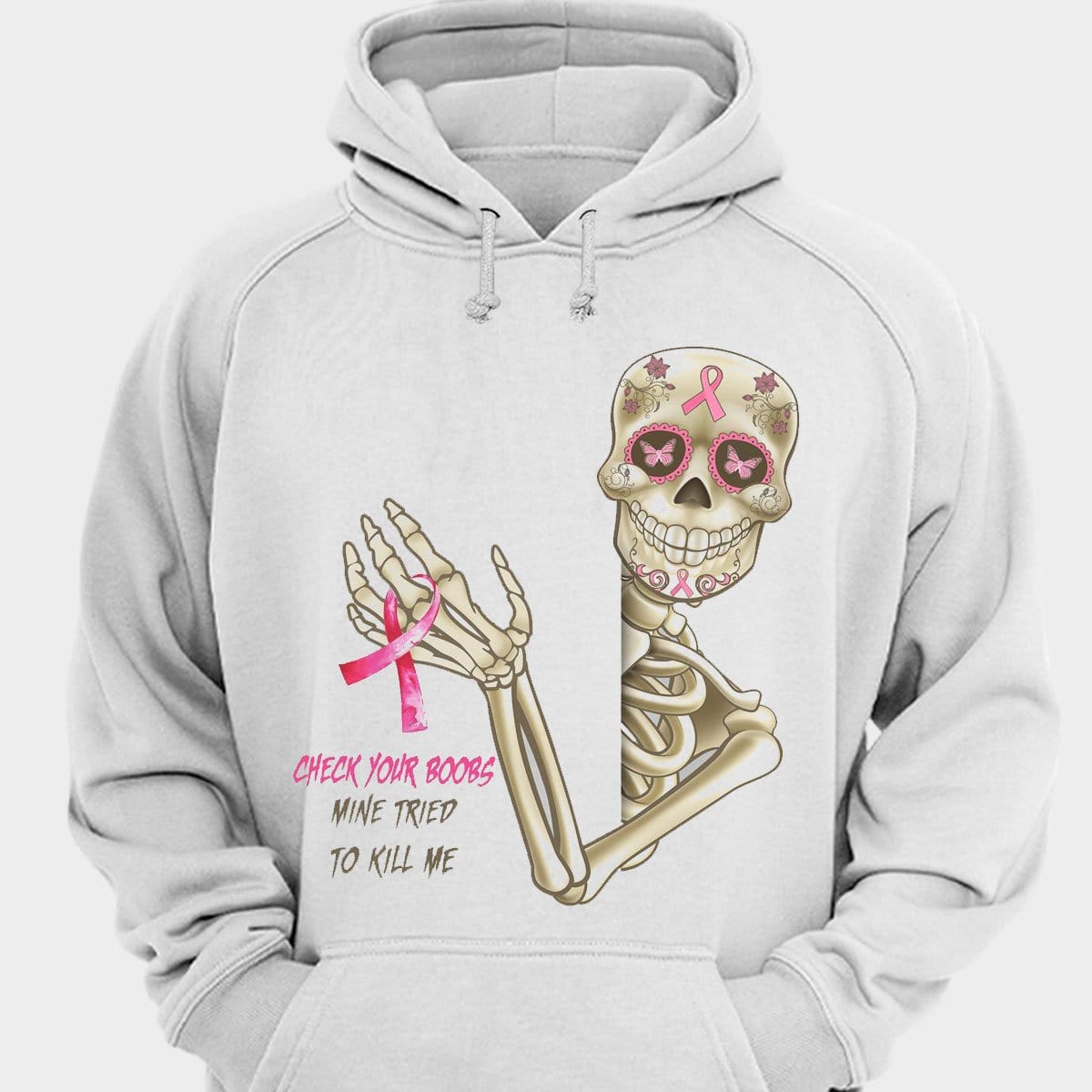 Revisa tus pechos Las mías intentaron matarme Camisetas de cáncer de mama