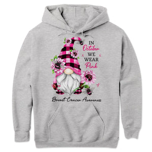 En octubre vestimos de rosa, camisetas de gnomos contra el cáncer de mama