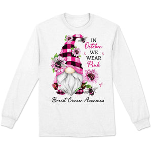 En octubre vestimos de rosa, sudadera con capucha y camisetas de Gnomos contra el cáncer de mama