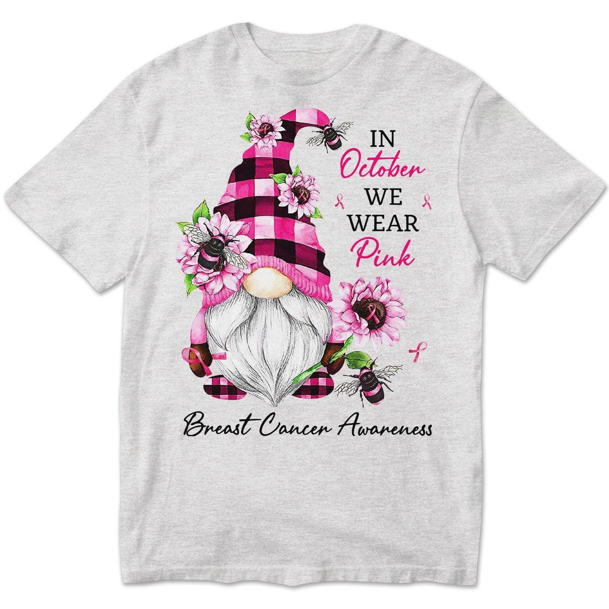 In October We Wear Pink, Gnomes Breast Cancer Hoodie, Shirts