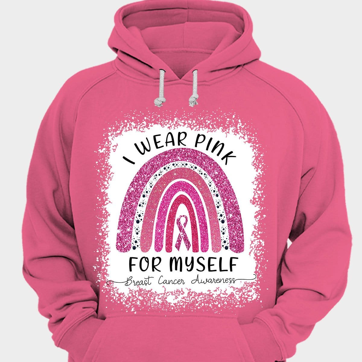 I Wear Pink For Myself, Rainbow Breast Cancer Shirt