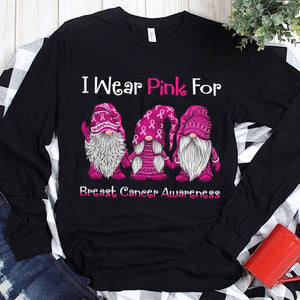 Sudadera con capucha y camisetas con la frase "Me pongo rosa por el cáncer de mama"