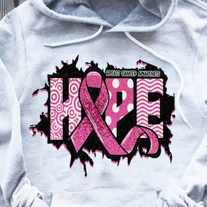 Hope Pink Ribbon Breast Cancer Hoodie, Shirts