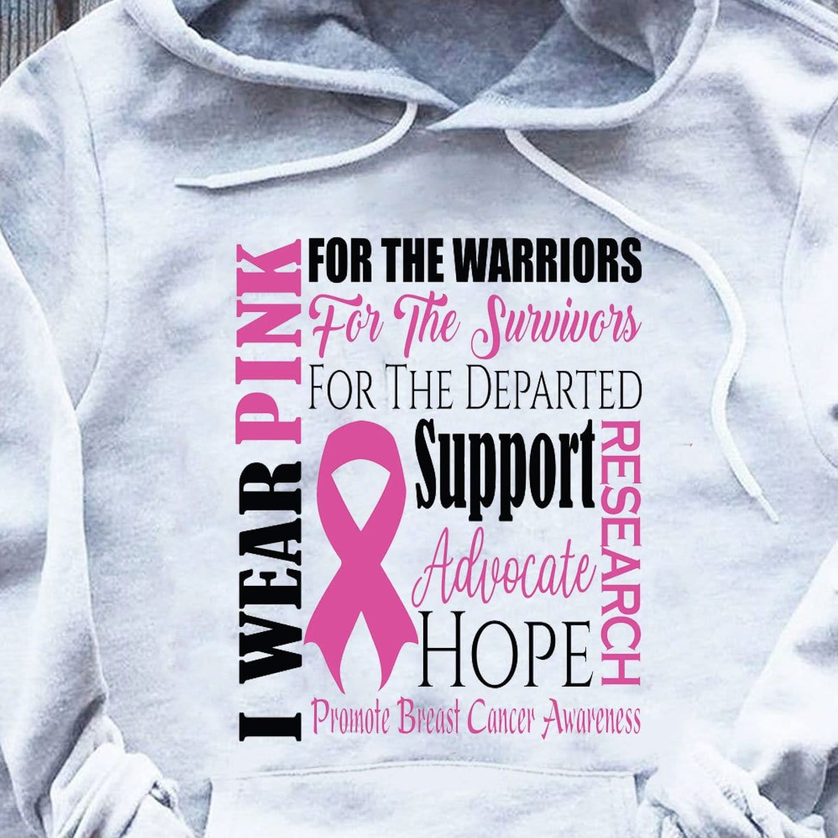 I Wear Pink For Breast Cancer Hoodie, Shirts