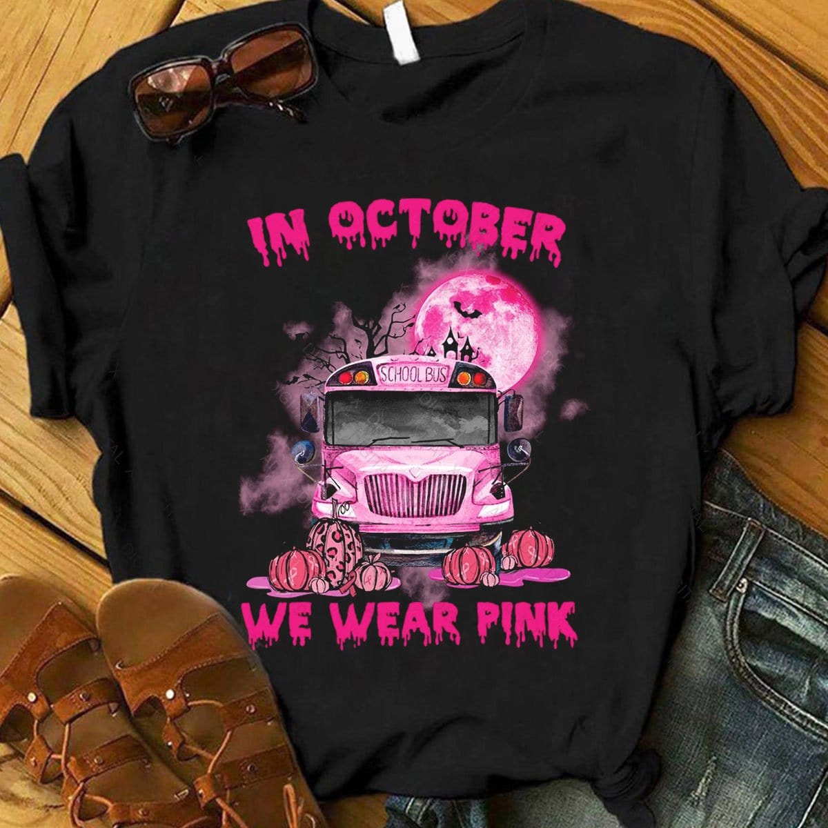 In October We Wear Pink, Halloween Breast Cancer Shirts