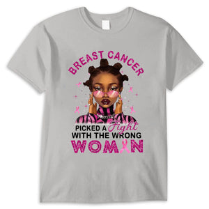 Picked A Fight With The Wrong Woman, Breast Cancer Shirts