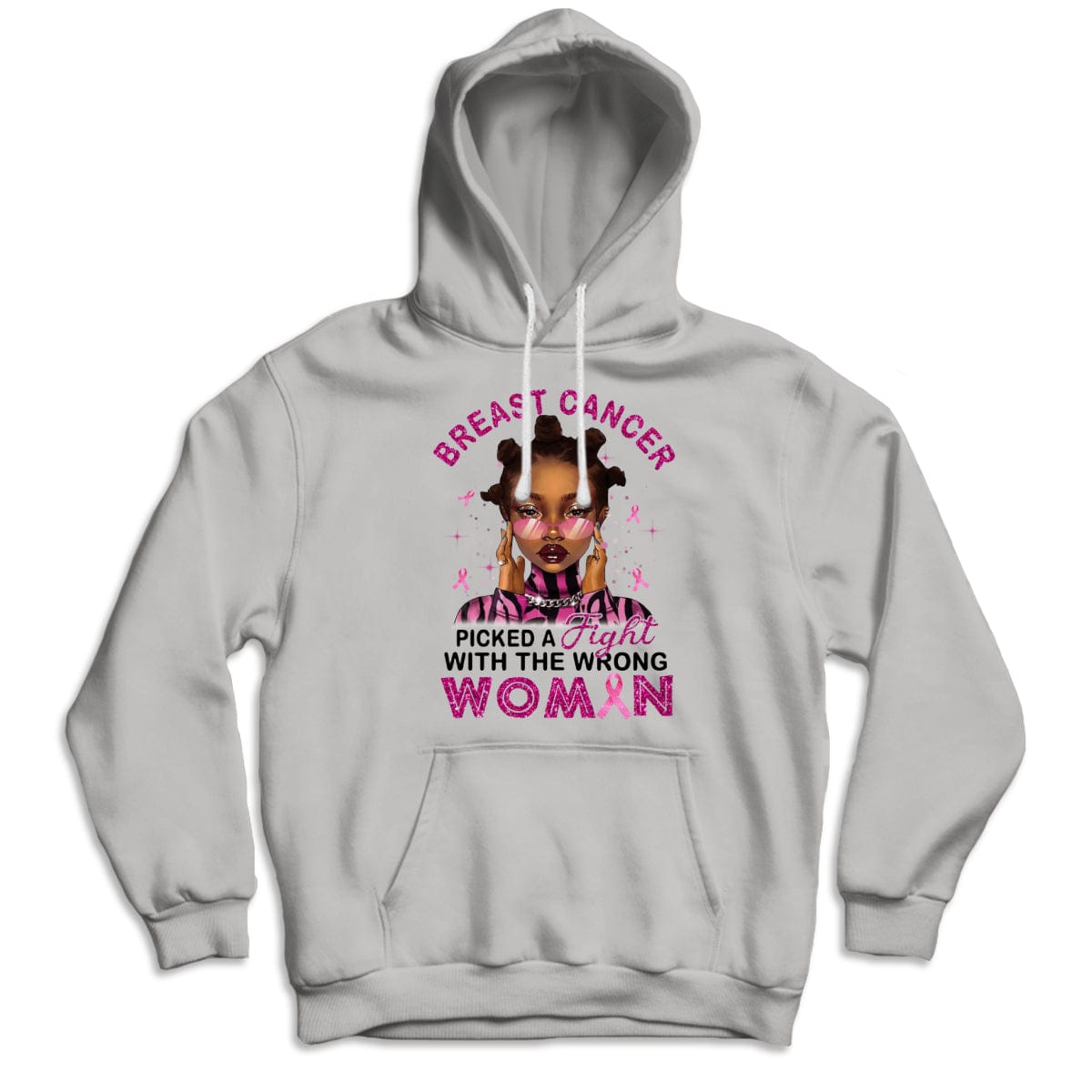 Me peleé con la mujer equivocada, camisetas contra el cáncer de mama