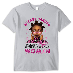 Picked A Fight With The Wrong Woman, Breast Cancer Shirts