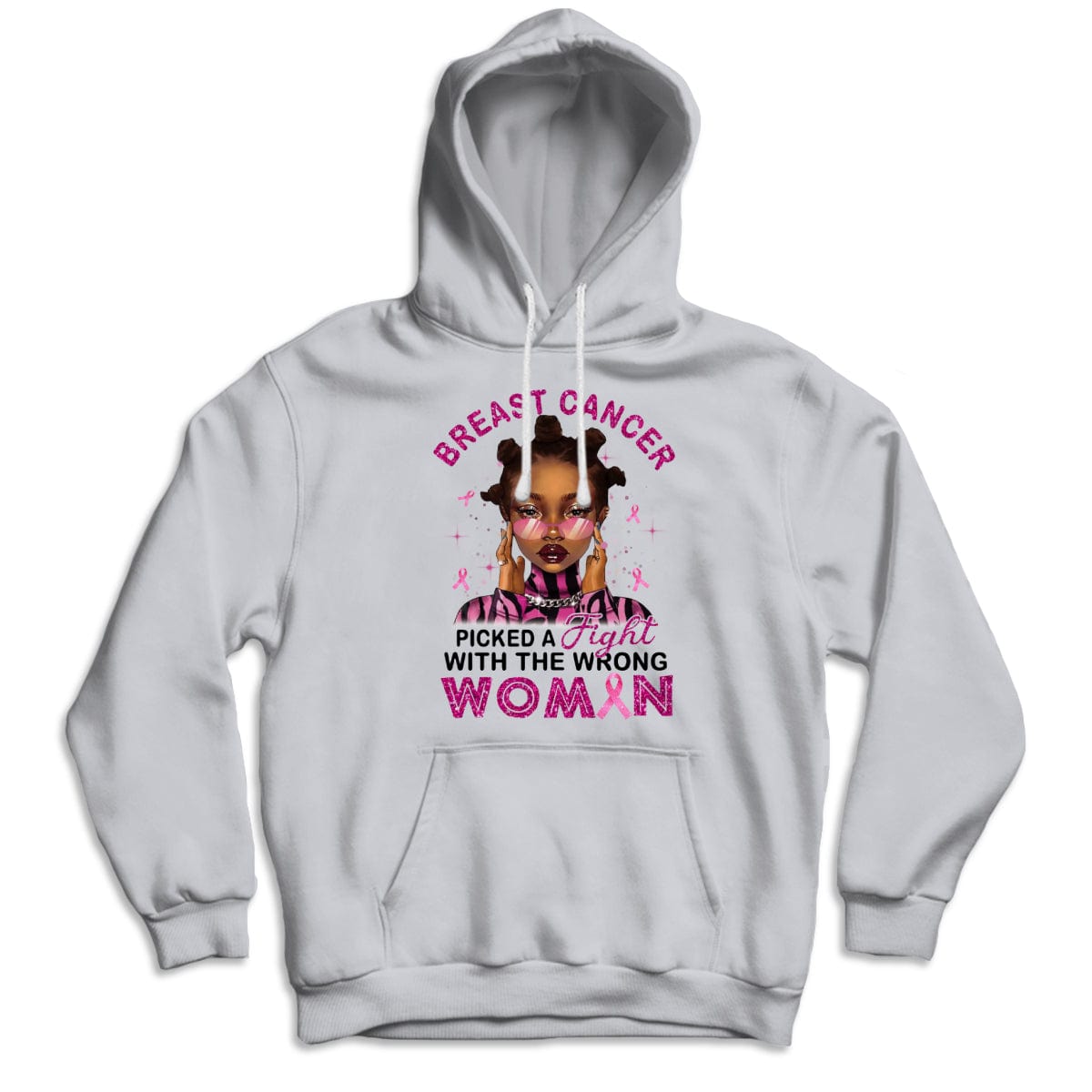 Me peleé con la mujer equivocada, camisetas contra el cáncer de mama