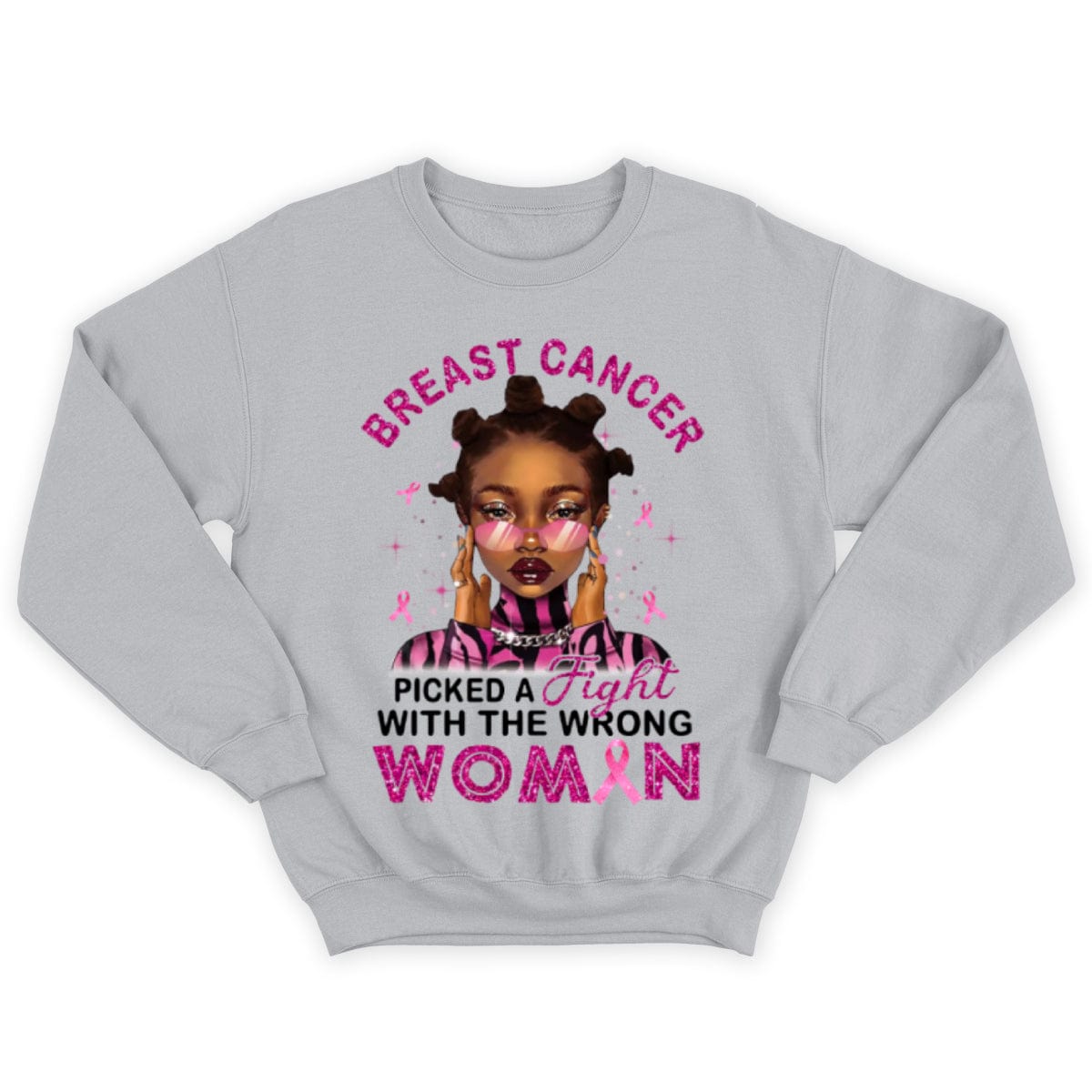 Me peleé con la mujer equivocada, camisetas contra el cáncer de mama