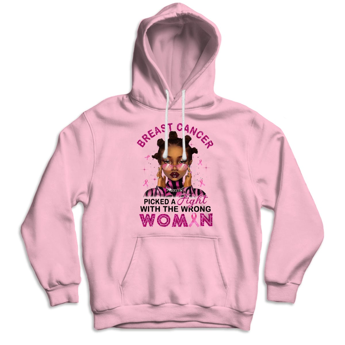 Me peleé con la mujer equivocada, camisetas contra el cáncer de mama