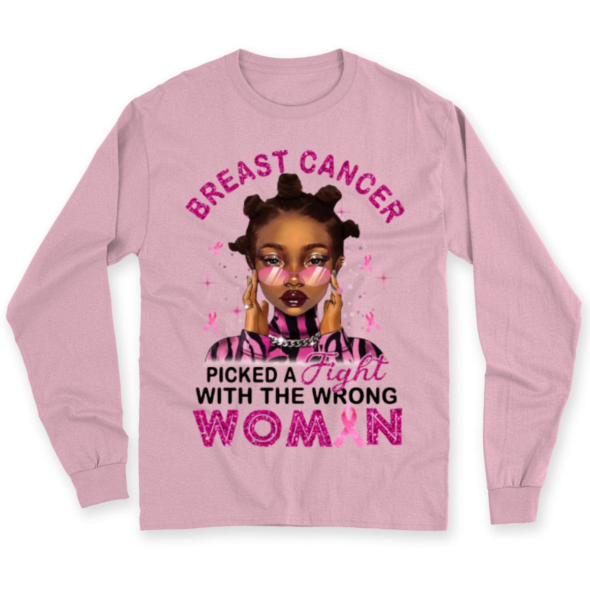 Me peleé con la mujer equivocada, camisetas contra el cáncer de mama