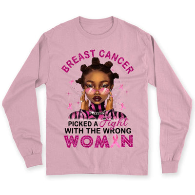 Picked A Fight With The Wrong Woman, Breast Cancer Shirts