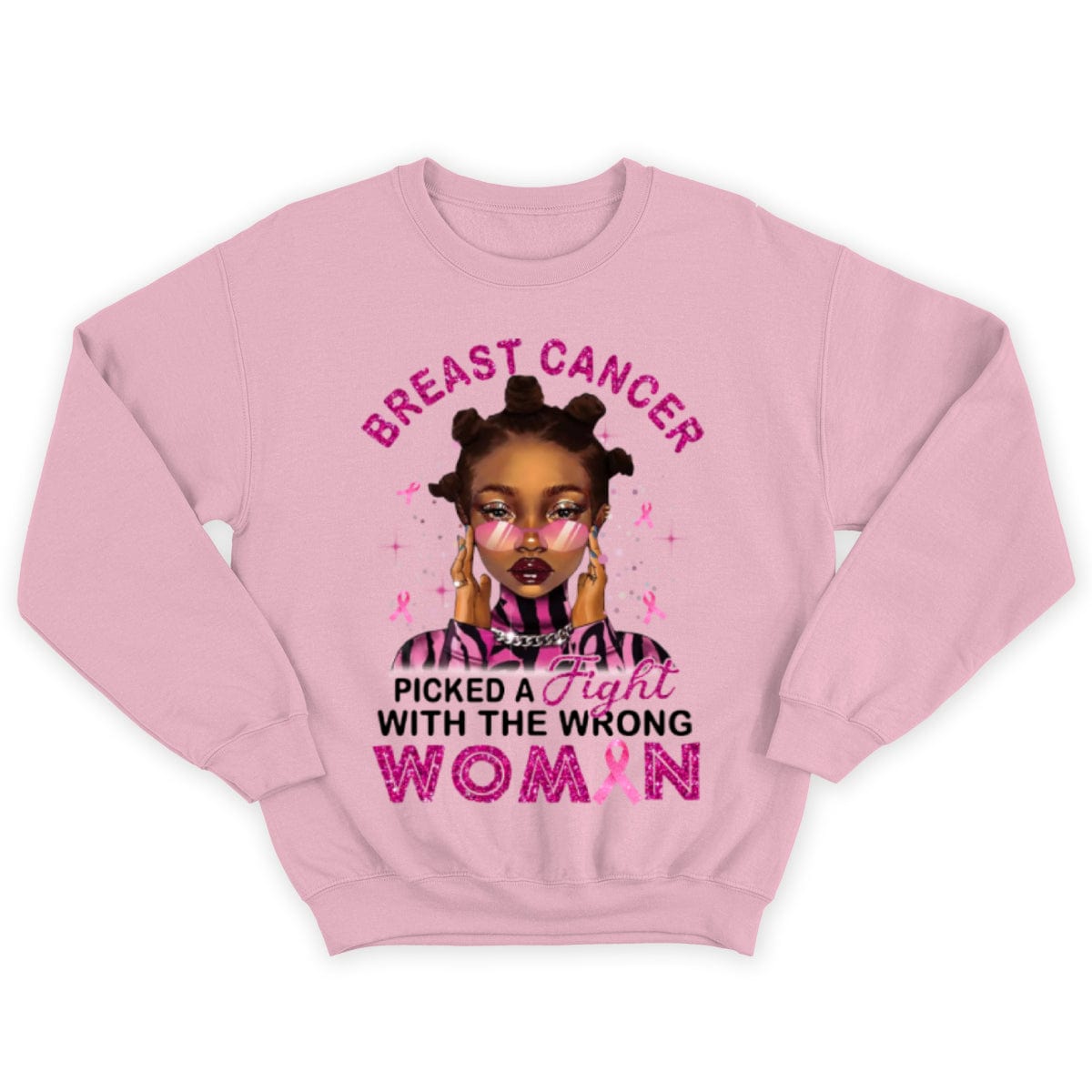 Me peleé con la mujer equivocada, camisetas contra el cáncer de mama