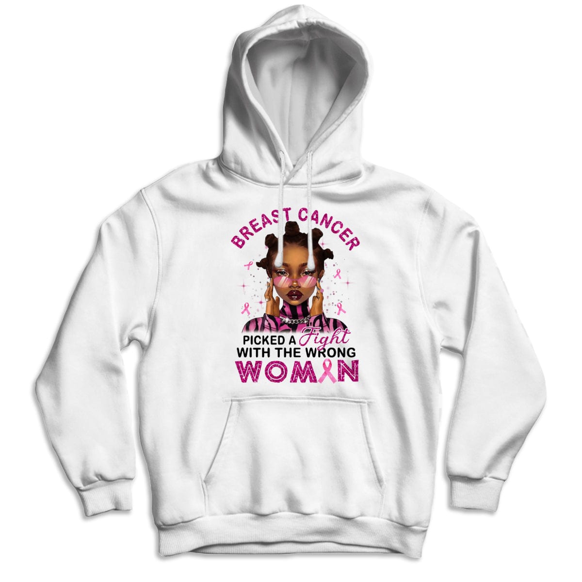 Me peleé con la mujer equivocada, camisetas contra el cáncer de mama