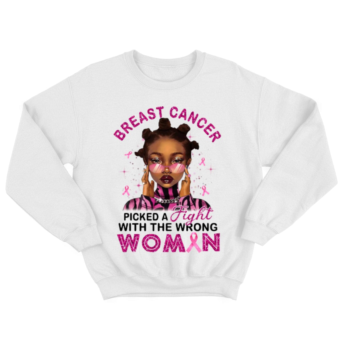Me peleé con la mujer equivocada, camisetas contra el cáncer de mama