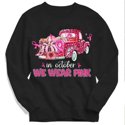In October We Wear Pink, Halloween Breast Cancer Hoodie, Shirt