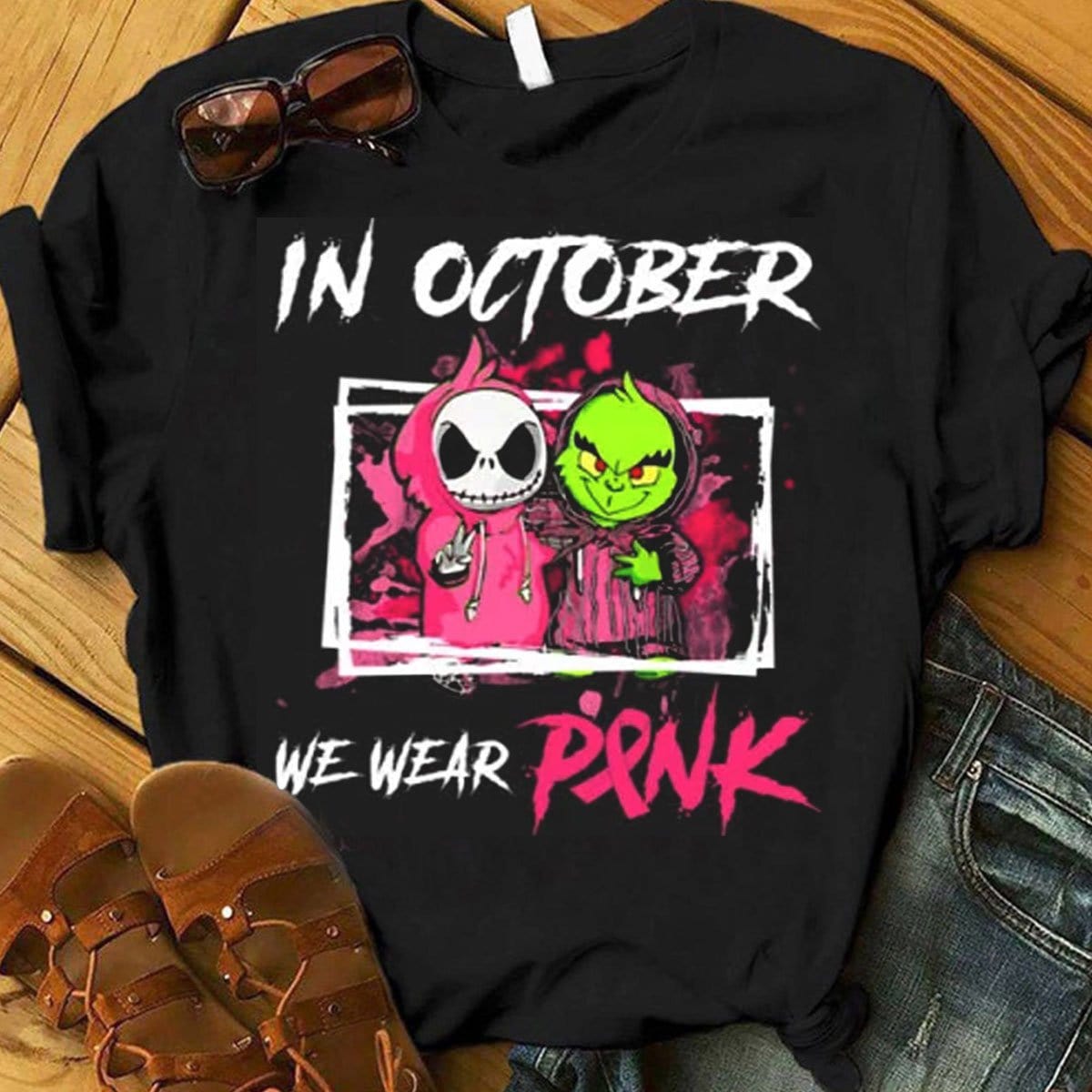 In October We Wear Pink, Halloween Breast Cancer Shirts