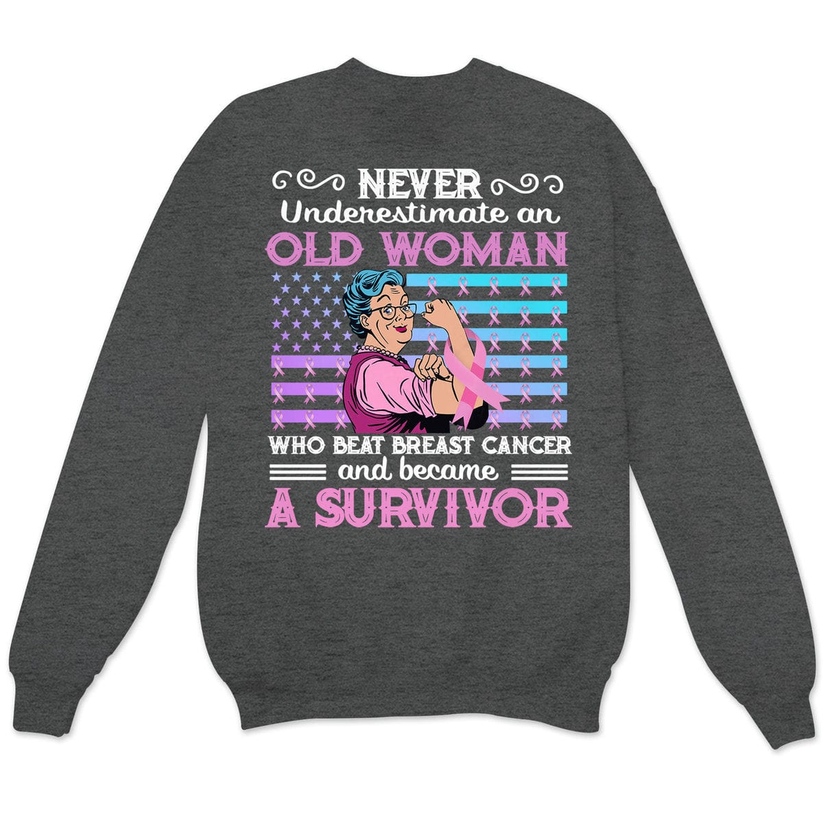 Never Underestimate An Old Man Who Beat Breast Cancer Shirts