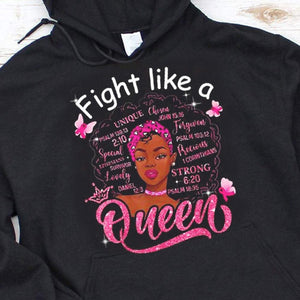 Fight Like A Queen Breast Cancer Hoodie, Shirt