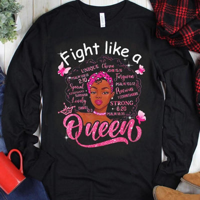 Fight Like A Queen Breast Cancer Hoodie, Shirt