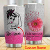 Personalized Breast Cancer Tumbler , Believe Faith Hope Love Breast Cancer Awareness Tumbler